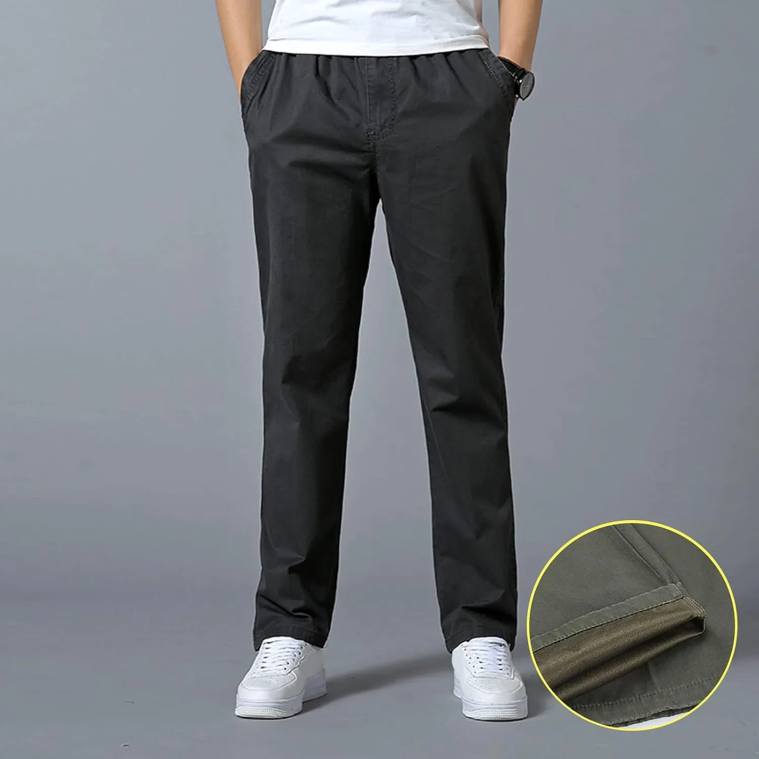 Mens Sweatpants with Pockets Big and Tall Pants with Zipper Pockets Men Pants Casual Fashion Joggers Comfortable Basic