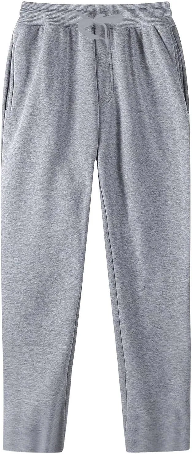 Mens Sweatpants with Pockets Mens Heavyweight Cargo Sweatpants Stretch Elastic Waist Jogger Athletic Drawstring Trousers