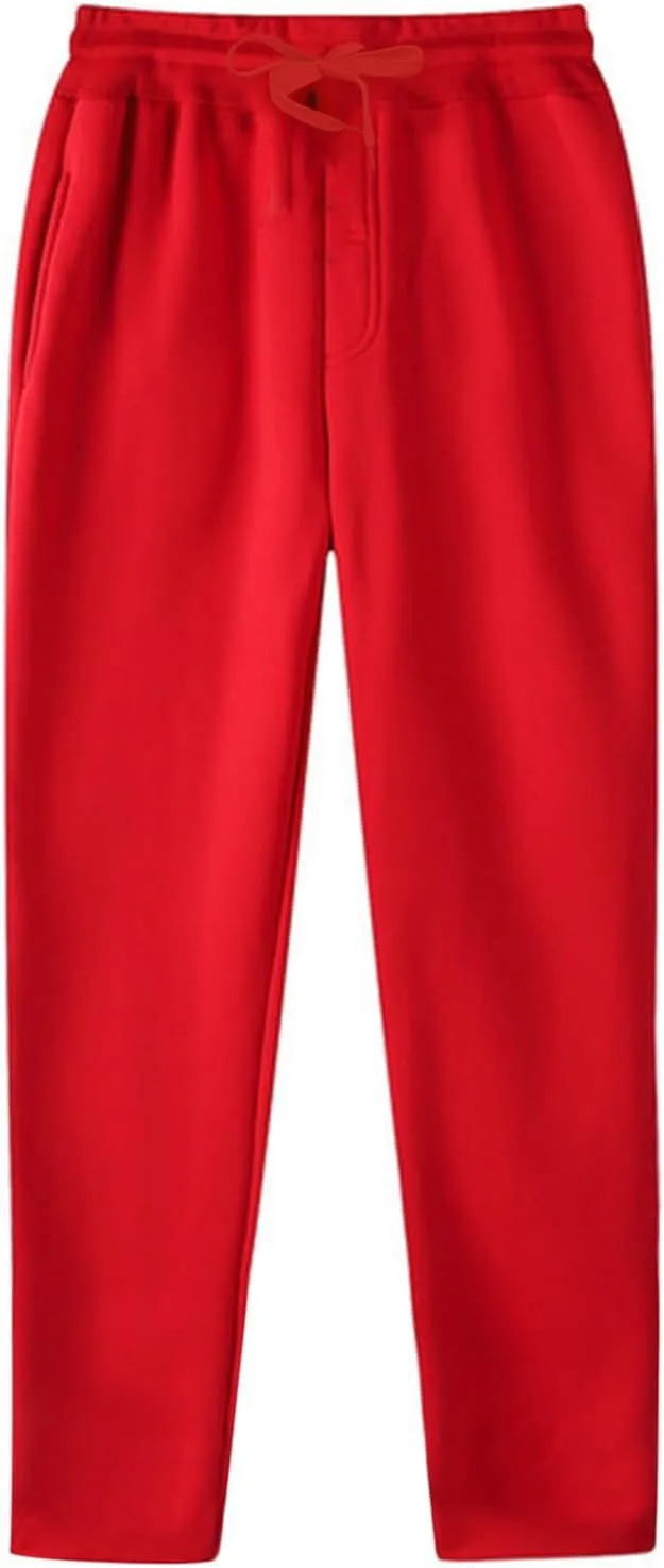 Mens Sweatpants with Pockets Mens Heavyweight Cargo Sweatpants Stretch Elastic Waist Jogger Athletic Drawstring Trousers