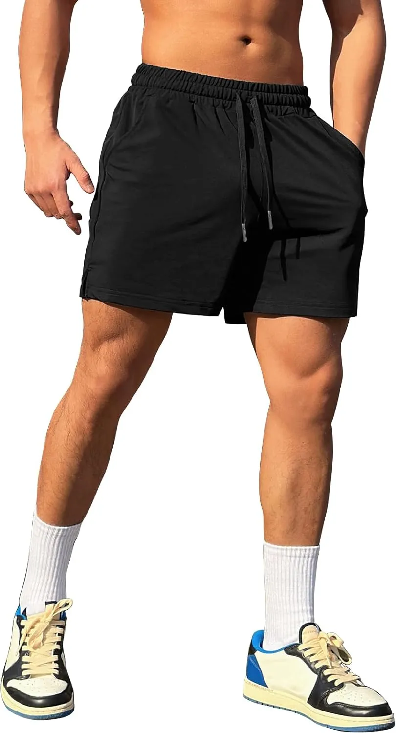 Mens Workout Athletic Shorts Drawstring Quick Dry Hiking Shorts Men Lightweight Sports Gym Shorts Running