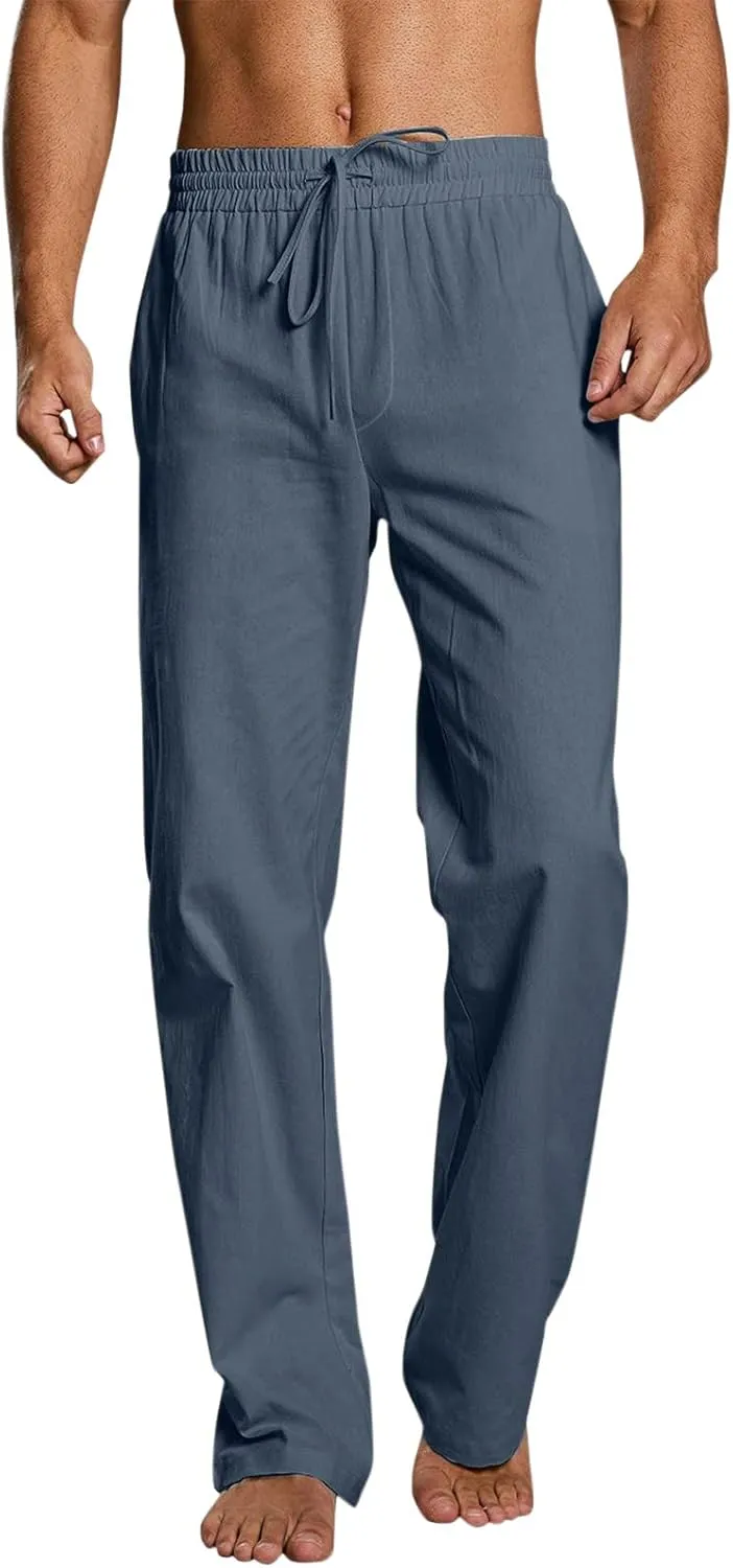Mens Workout Cargo Sweatpants Men's Sweatpants Truck Fleece Lined with Elastic Waistband Fleeced Sweat Pants Trousers