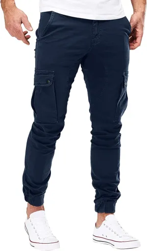 Mens Workout Cargo Sweatpants Pants Tooling Camouflage Pants Men's Heavyweight Fleece Cargo Sweatpants Elastic Waist