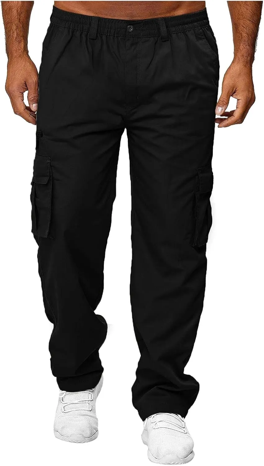 Mens Workout Cargo Sweatpants Sports Work Pants Running Mens Jogger Sweatpants Quick Dry Hiking Trousers Cargo Pants