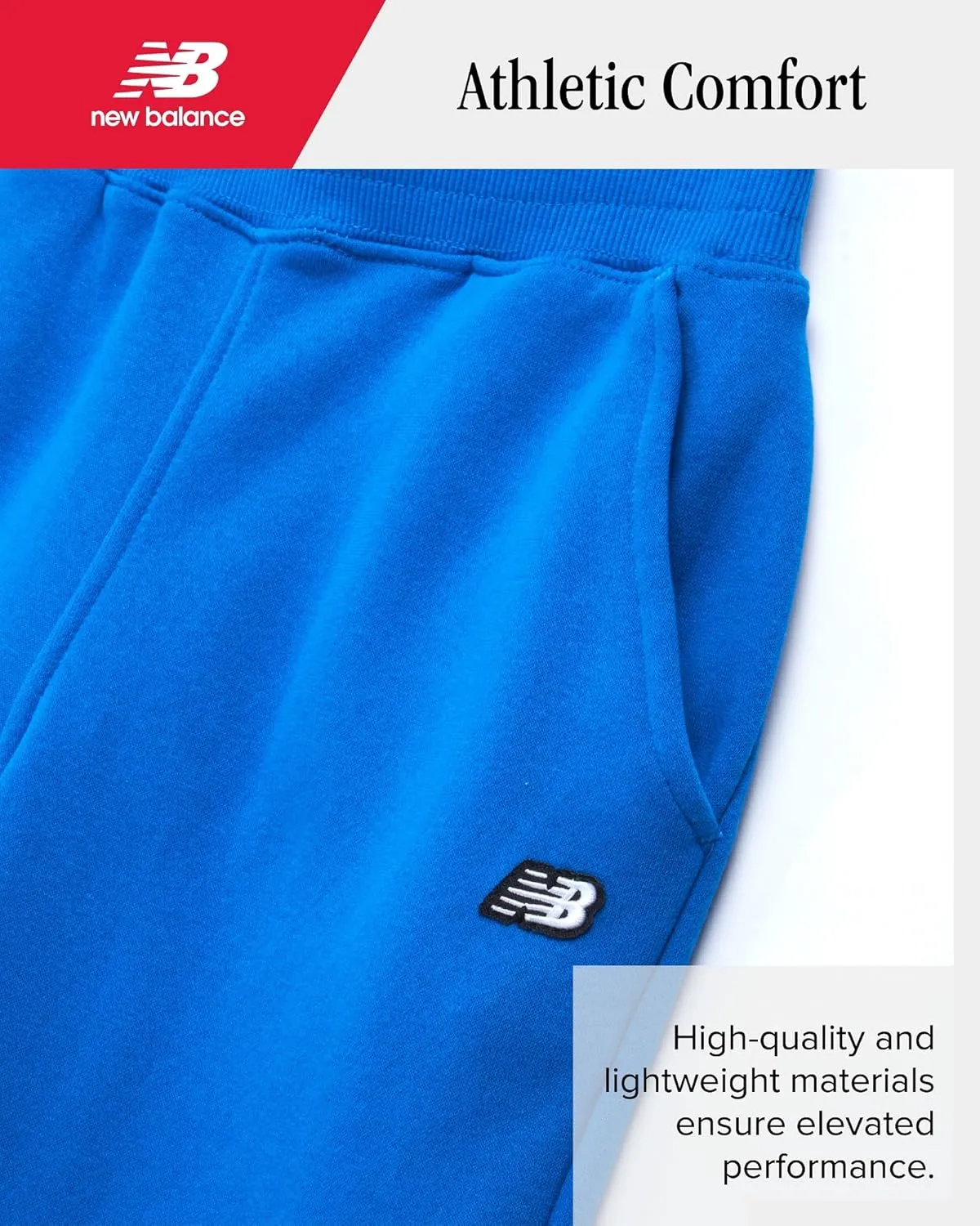 New Balance Boys' Jogger Pants - Basic Fleece Athletic Joggers with Deep Pockets - Performance Sweatpants for Boys' (8-20)