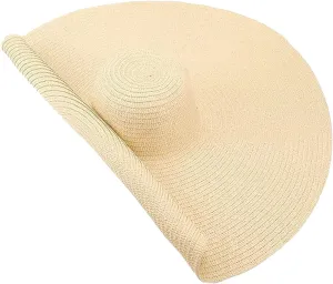 Oversized Beach Straw Hat for Women Large Wide Brim Visor Hats Floppy Foldable Roll up Cap Summer UV Protection Cap
