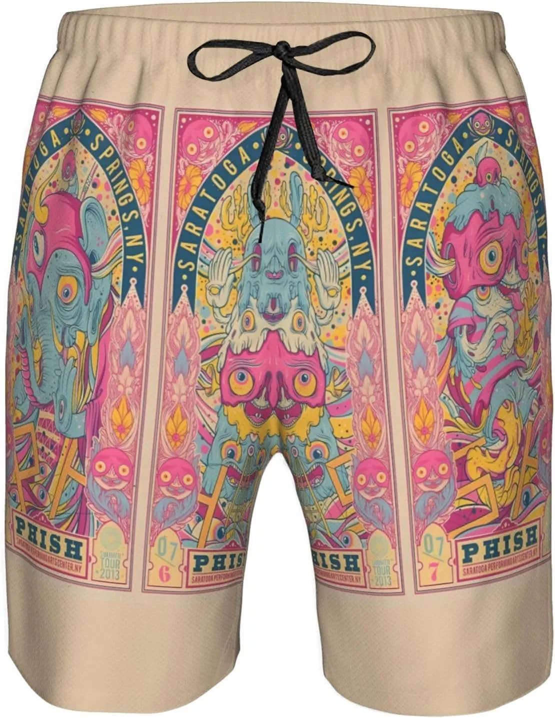Phish Shorts Men's Beach Shorts Basketball Shorts Lightweight Breathable Running Short Quick Dry