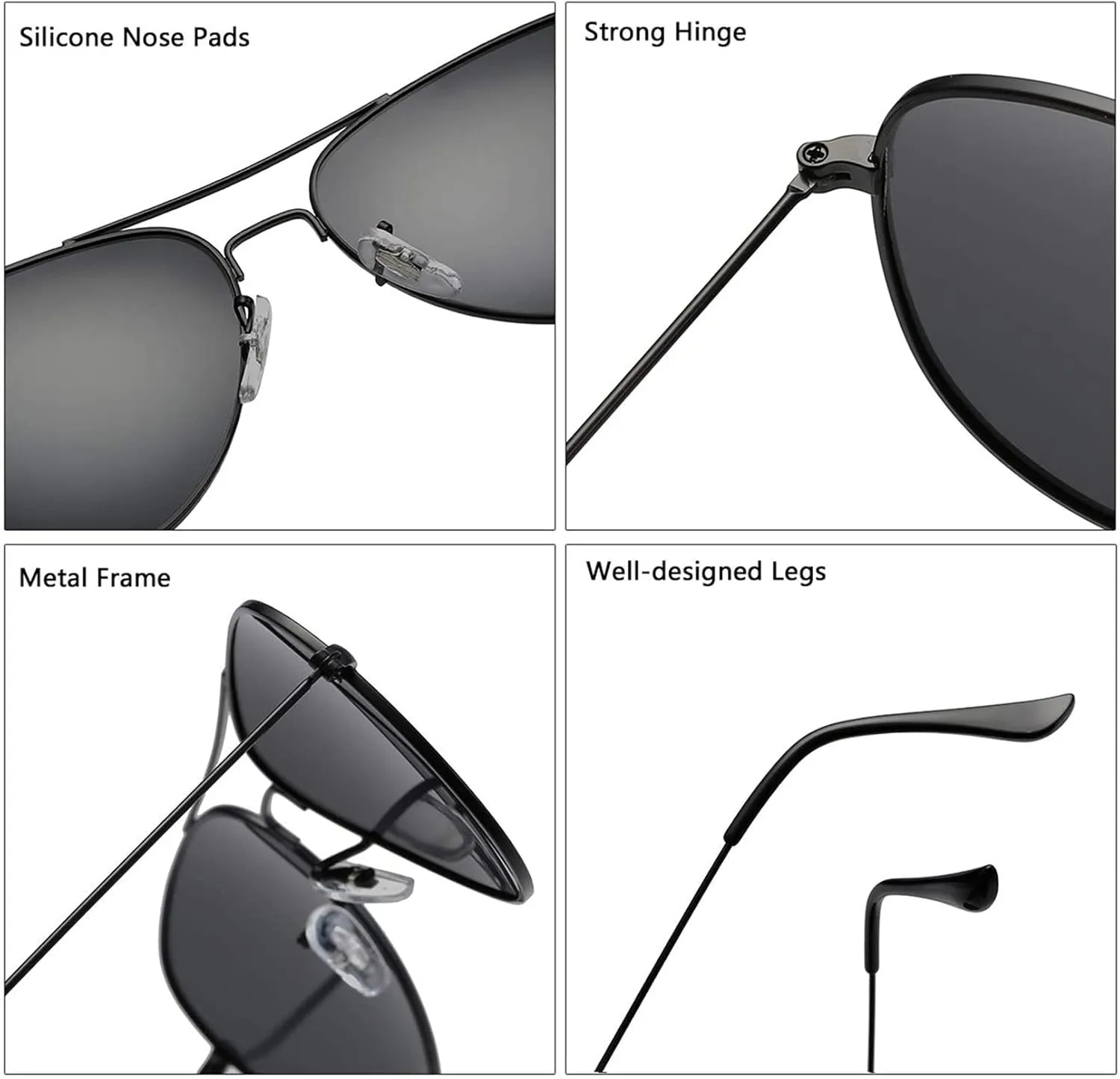 Polarized Aviator Sunglasses for Men/Women Metal Mens Sunglasses Driving Sun Glasses