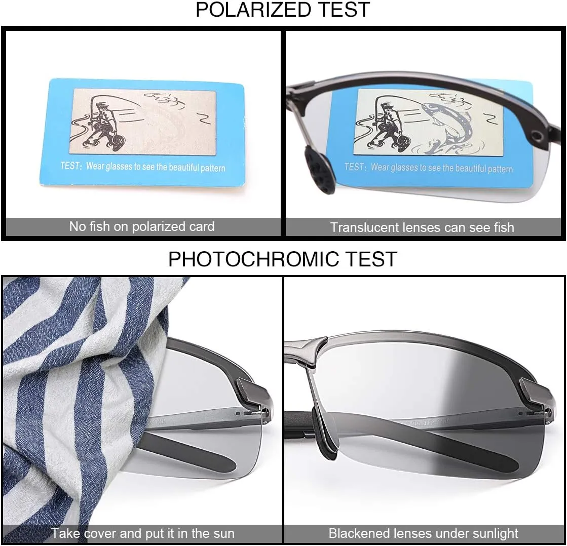 Polarized Photochromic Driving z87 Sunglasses for Men Day Night Safety Glasses