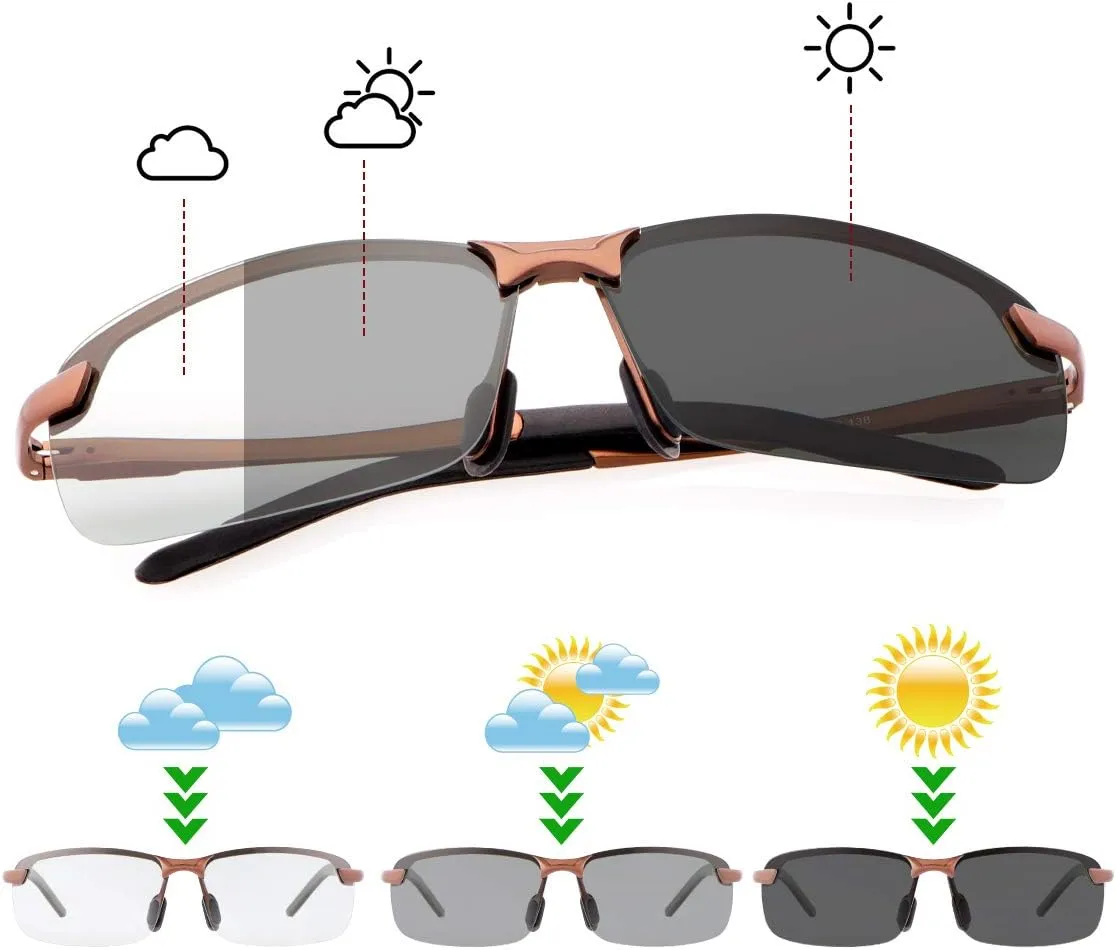 Polarized Photochromic Driving z87 Sunglasses for Men Day Night Safety Glasses