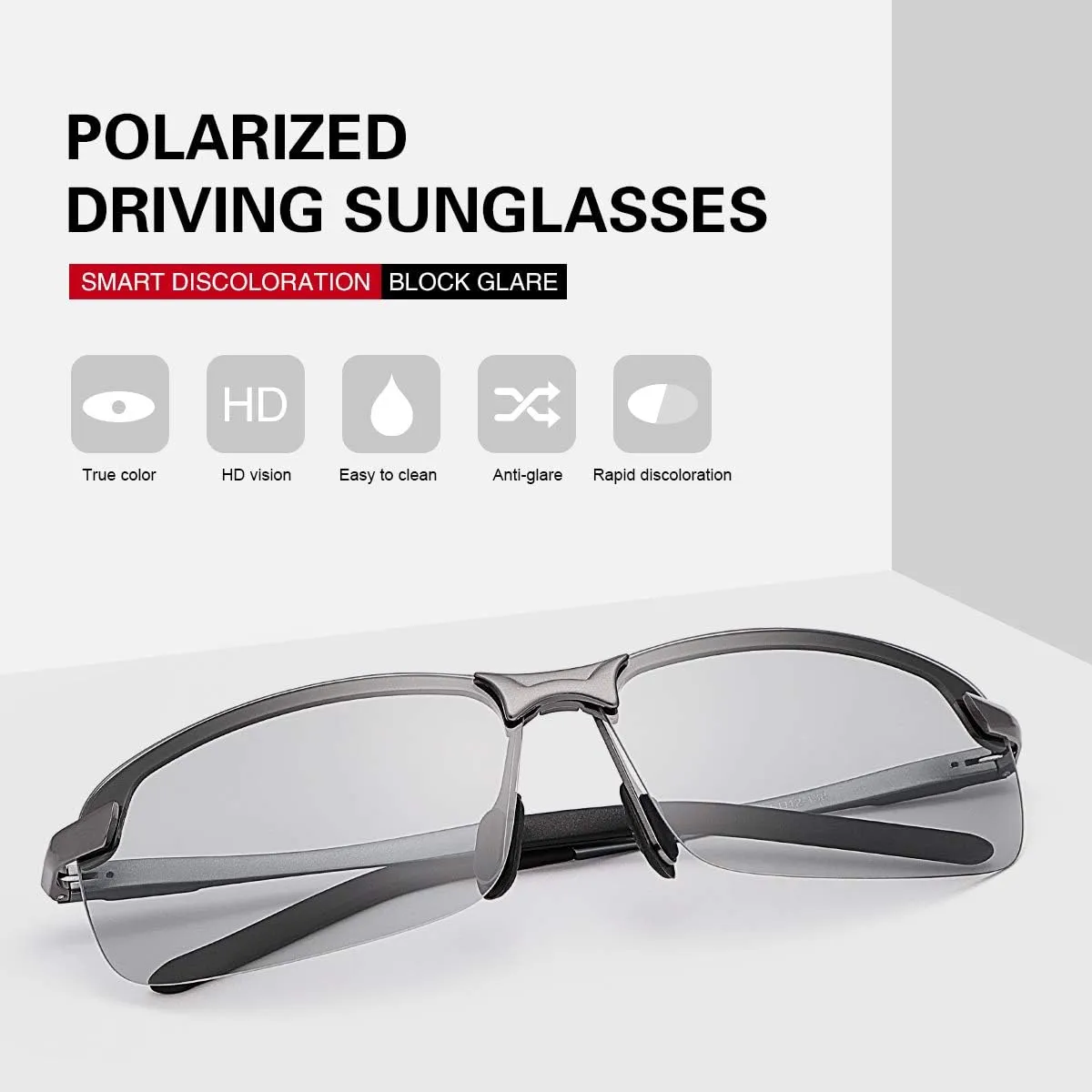 Polarized Photochromic Driving z87 Sunglasses for Men Day Night Safety Glasses