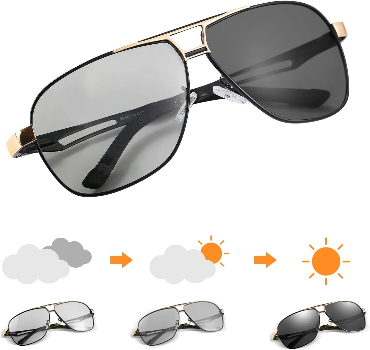 Polarized Photochromic Sunglasses For Men And Women Night Vision Glasses For Driving Cycling UV400 Transition Shades