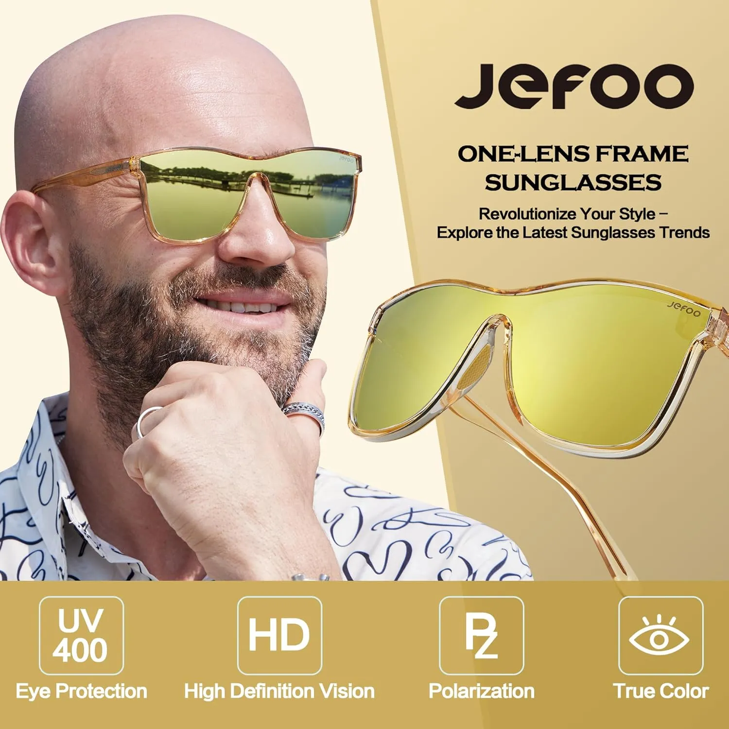 Polarized Sunglasses Men Trendy Mirrored shades Women Reflective Sun Glasses UV Protection