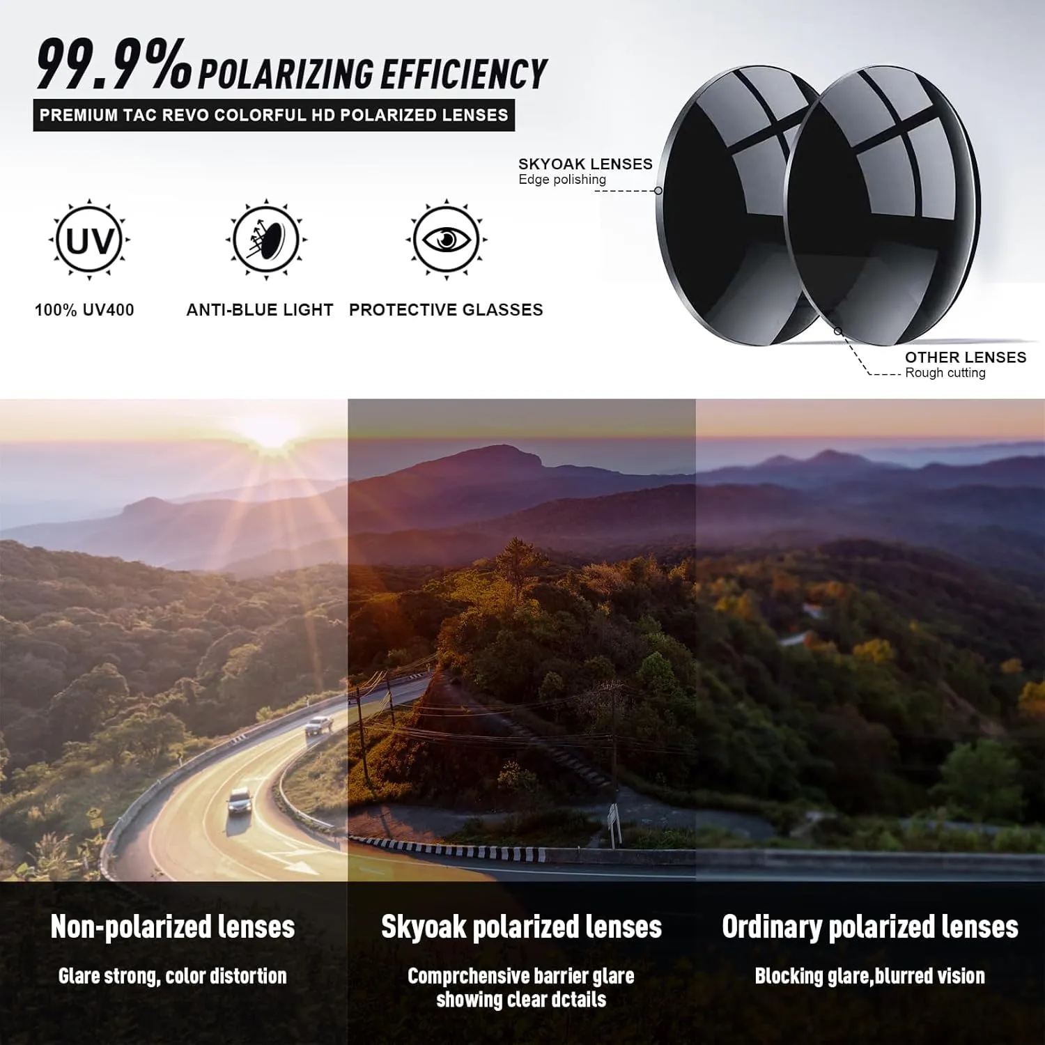 Premium 158MM Large Polarized Sunglasses for Men Women, 2 Pack XXL TR Frame Trendy Sun Glasses Outdoor with UV400