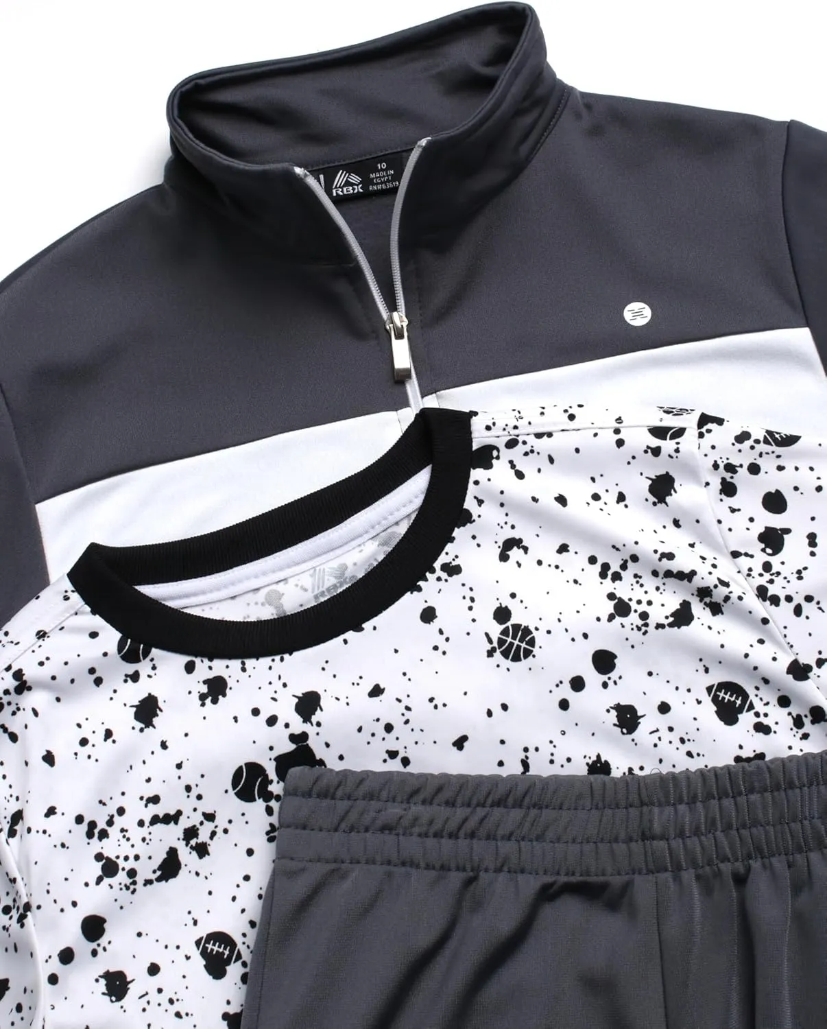 RBX Boys' Jogger Set - 3 Piece Tricot Sweatshirt, Sweatpants, and T-Shirt Tracksuit (8-12)