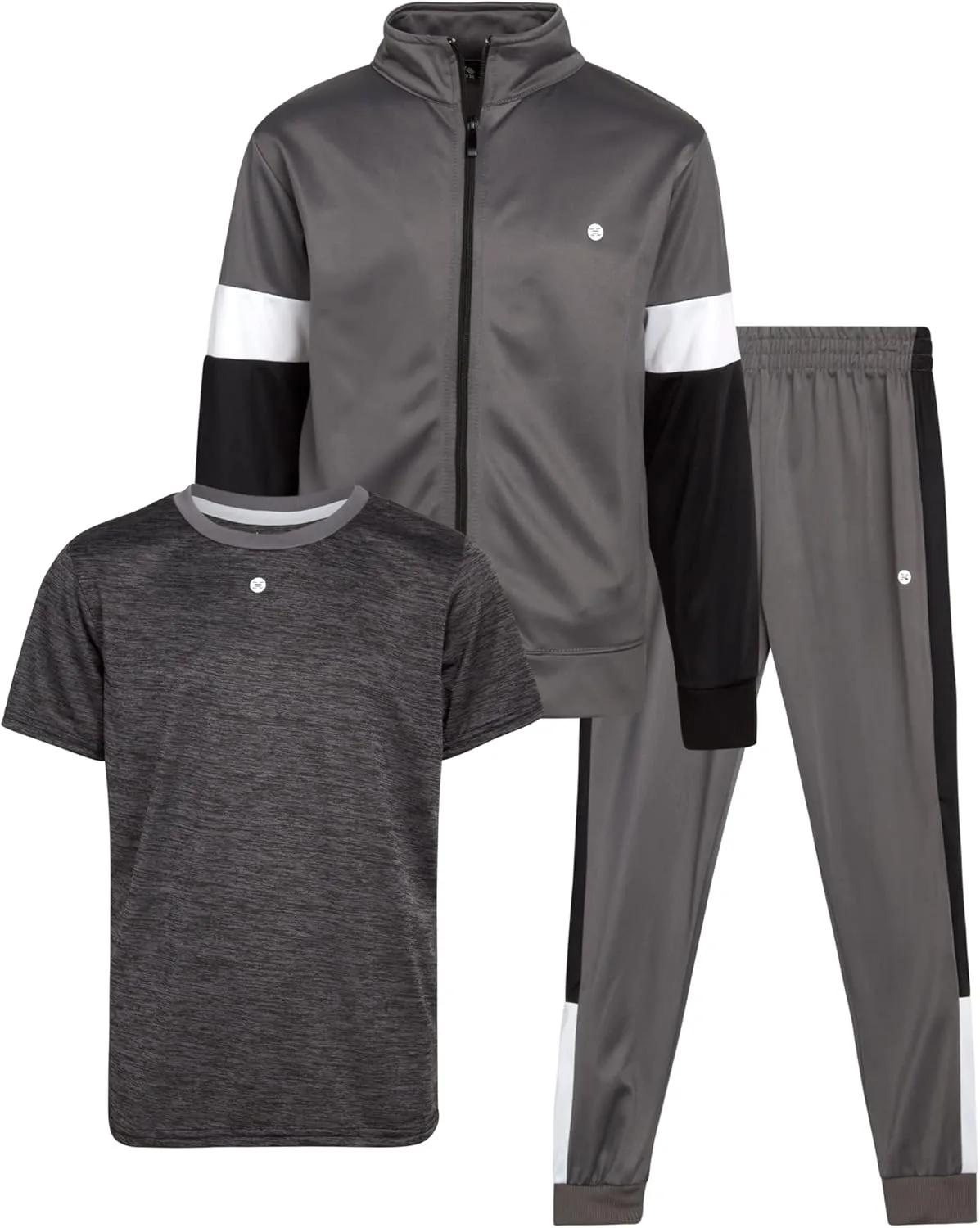 RBX Boys' Jogger Set - 3 Piece Tricot Sweatshirt, Sweatpants, and T-Shirt Tracksuit (8-12)