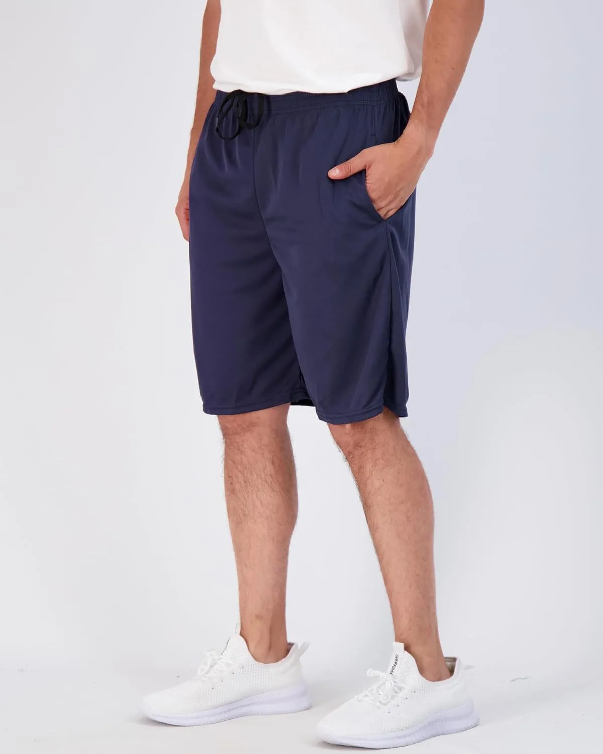 Real Essentials 3 Pack: Men's Mesh Athletic Performance Gym Shorts with Pockets (S-3X)