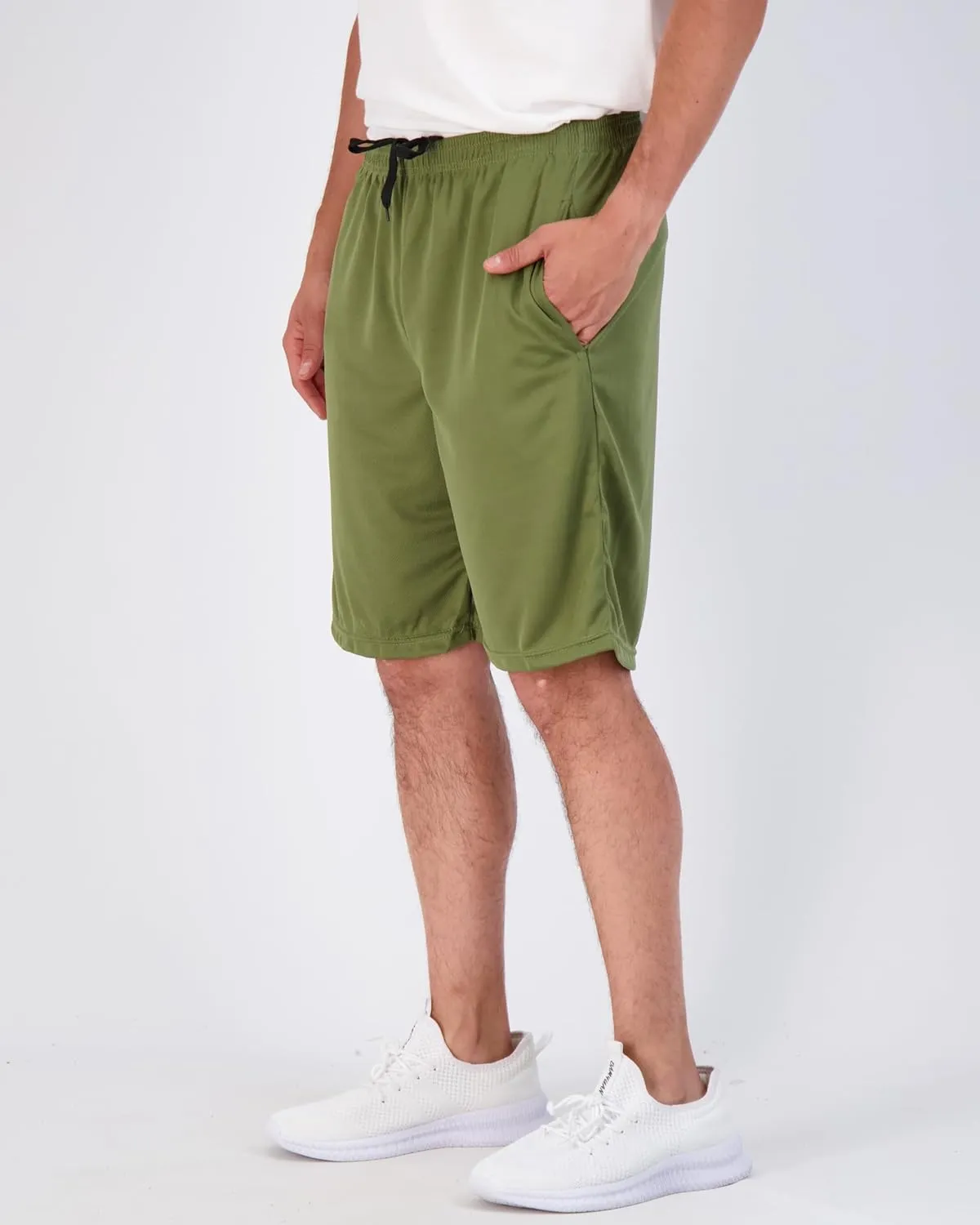 Real Essentials 3 Pack: Men's Mesh Athletic Performance Gym Shorts with Pockets (S-3X)