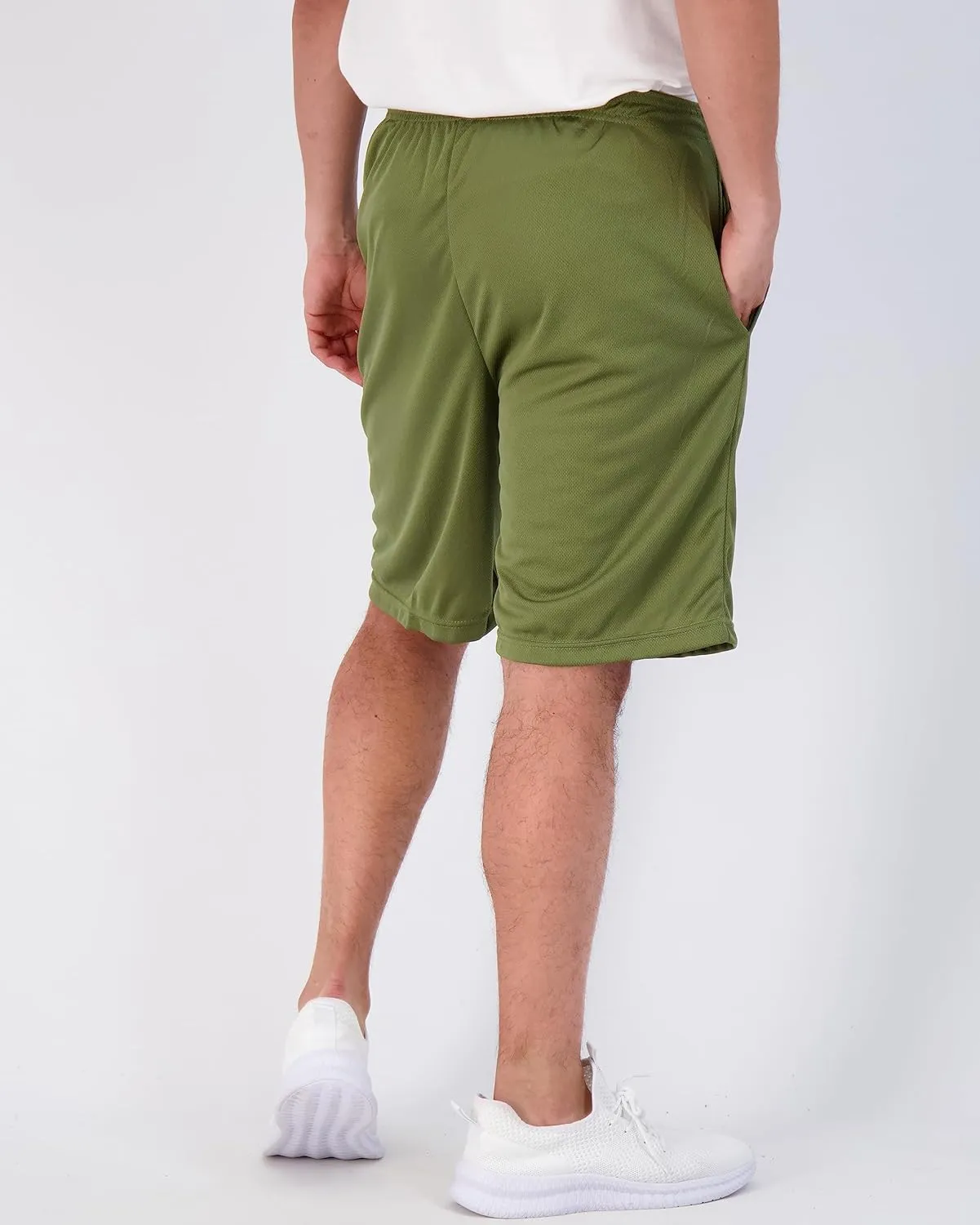 Real Essentials 3 Pack: Men's Mesh Athletic Performance Gym Shorts with Pockets (S-3X)