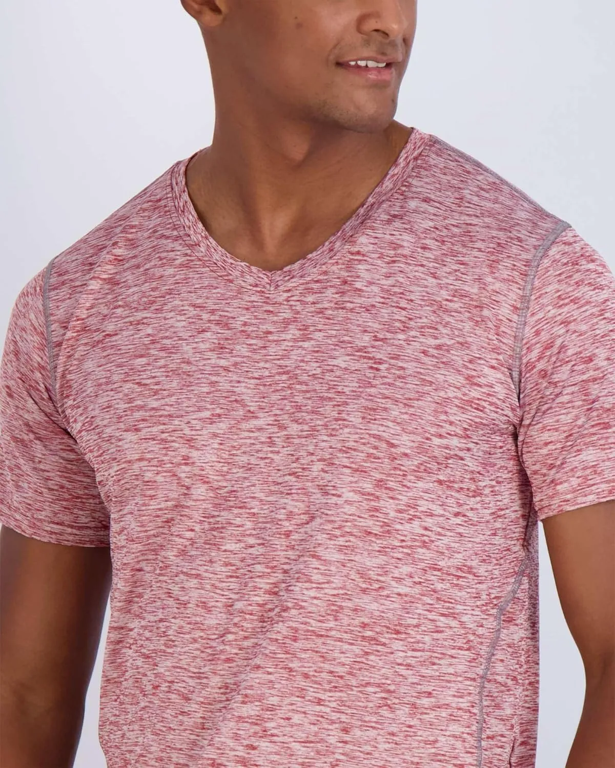 Real Essentials 5 Pack: Men’s V-Neck Dry-Fit Moisture Wicking Active Athletic Tech Performance T-Shirt