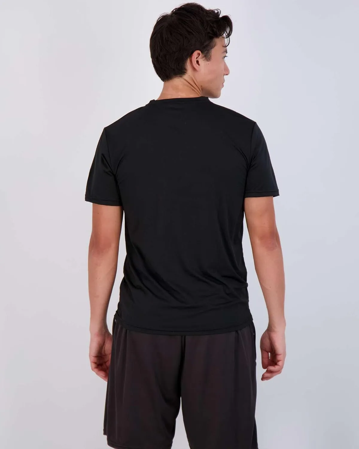 Real Essentials 5 Pack: Men’s V-Neck Dry-Fit Moisture Wicking Active Athletic Tech Performance T-Shirt