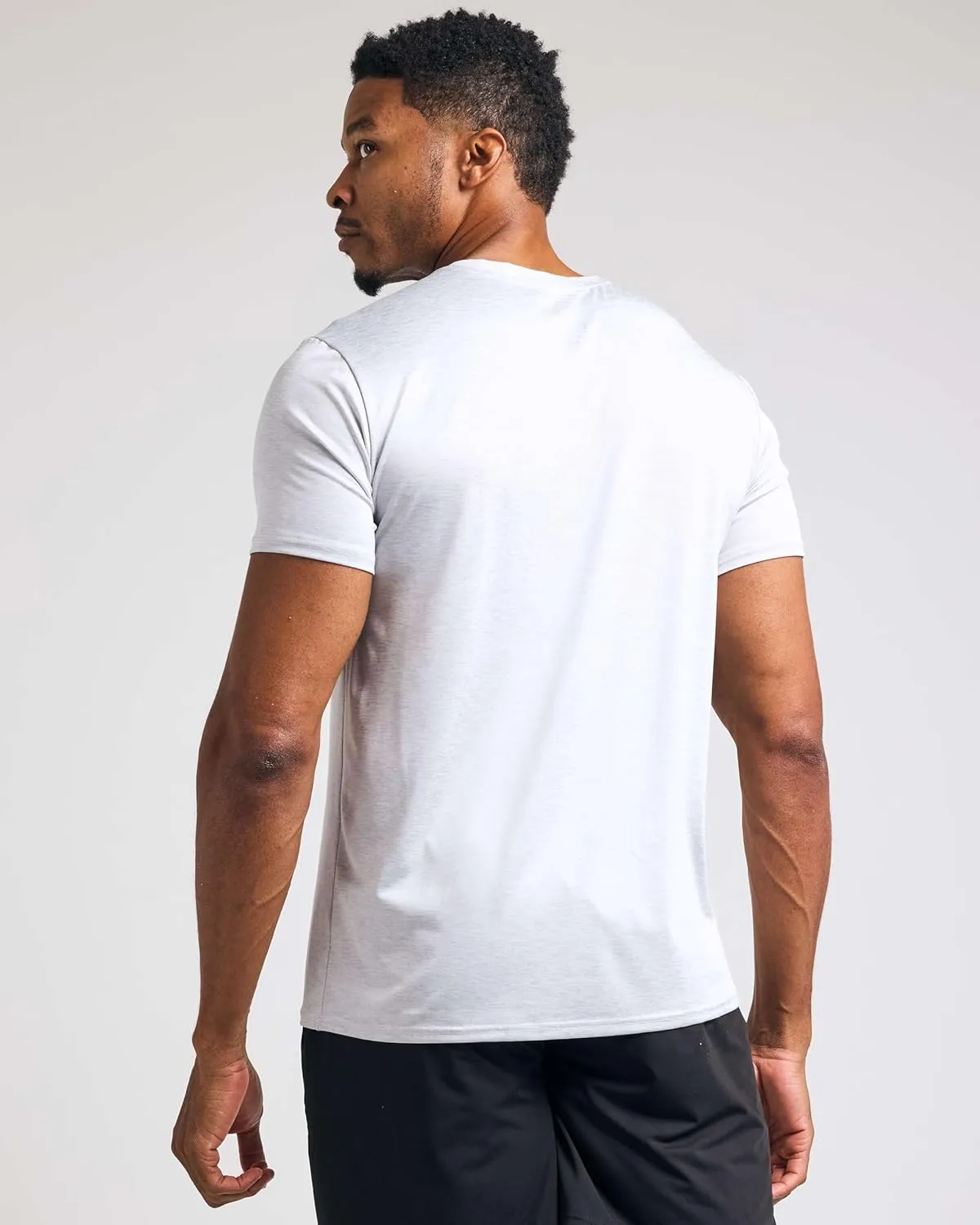 Real Essentials 5 Pack: Men’s V-Neck Dry-Fit Moisture Wicking Active Athletic Tech Performance T-Shirt