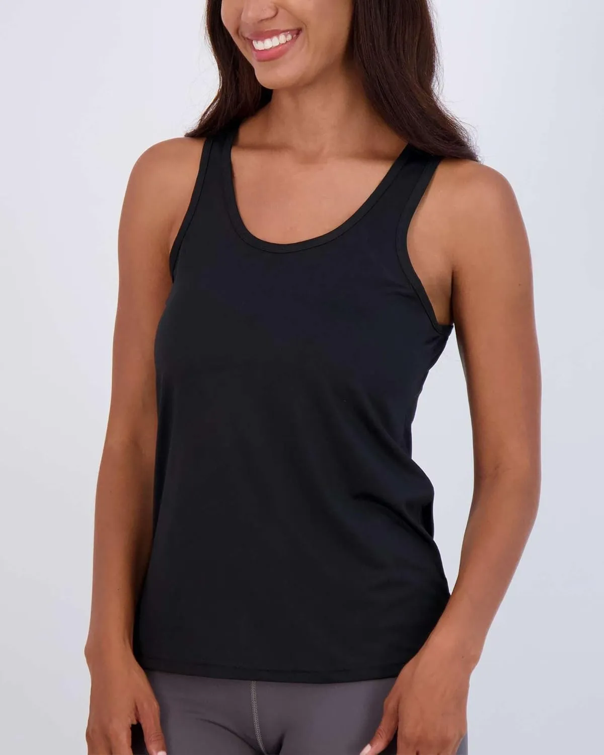 Real Essentials 5-Pack Women's Racerback Tank Top Dry-Fit Athletic Performance Yoga Activewear (Available in Plus Size)
