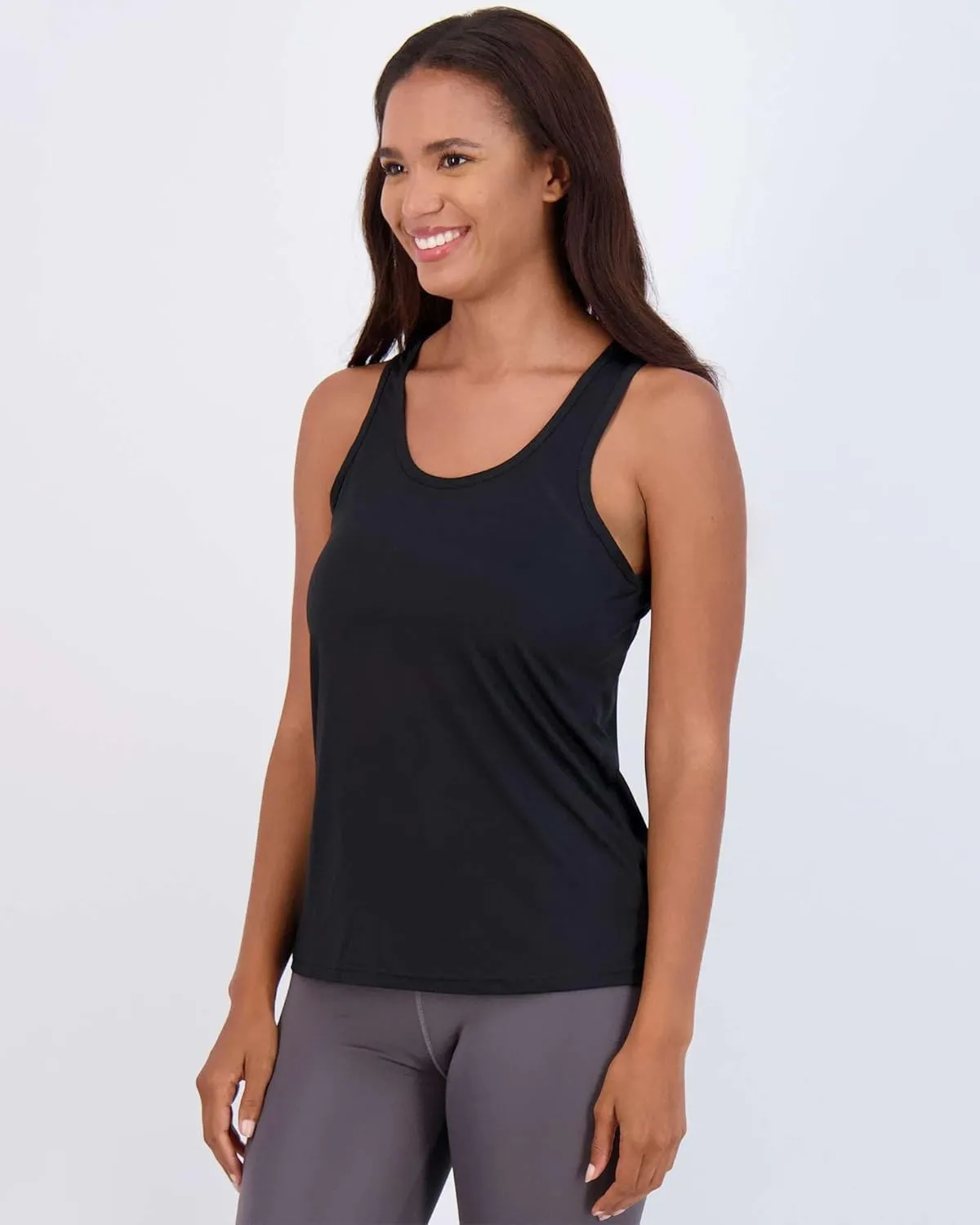 Real Essentials 5-Pack Women's Racerback Tank Top Dry-Fit Athletic Performance Yoga Activewear (Available in Plus Size)