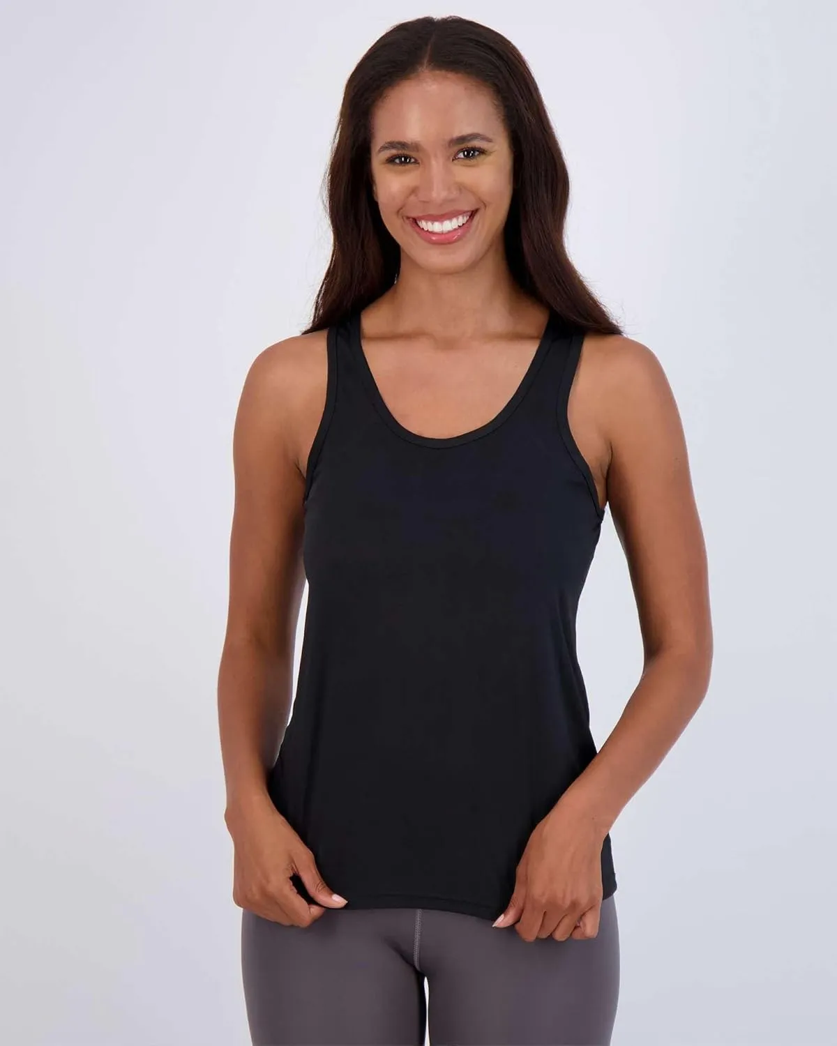 Real Essentials 5-Pack Women's Racerback Tank Top Dry-Fit Athletic Performance Yoga Activewear (Available in Plus Size)
