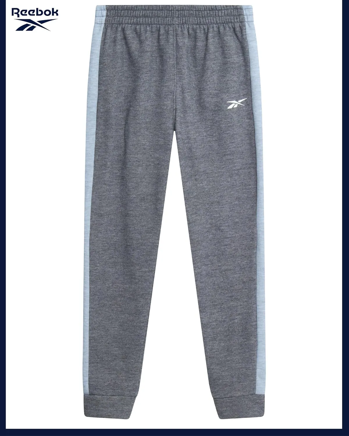 Reebok Boys' Active Sweatsuit - 2 Piece Performance Fleece Zip Hoodie Sweatshirt and Jogger Sweatpants - Activewear Set, 8-14