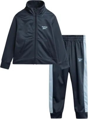 Reebok Infant Toddler Baby Boys' Tracksuit Set - 2 Piece Tricot Sweatshirt and Jogger Sweatpants for Little Boys (Sizes:2T-7)