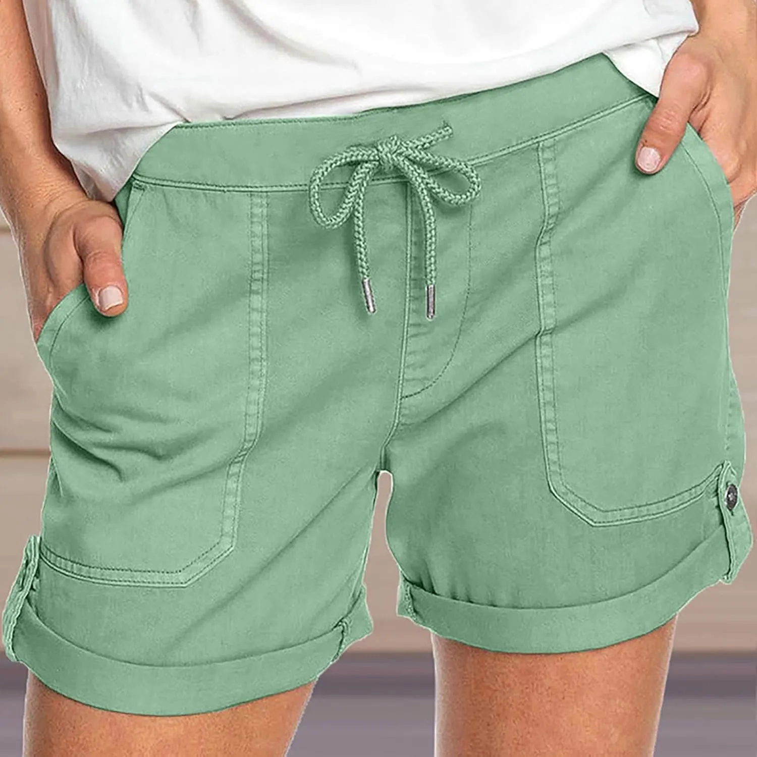 Shorts for Women Trendy Summer High Waisted Shorts Loose Fit Breathable Comfortable Shorts Pants with Pockets