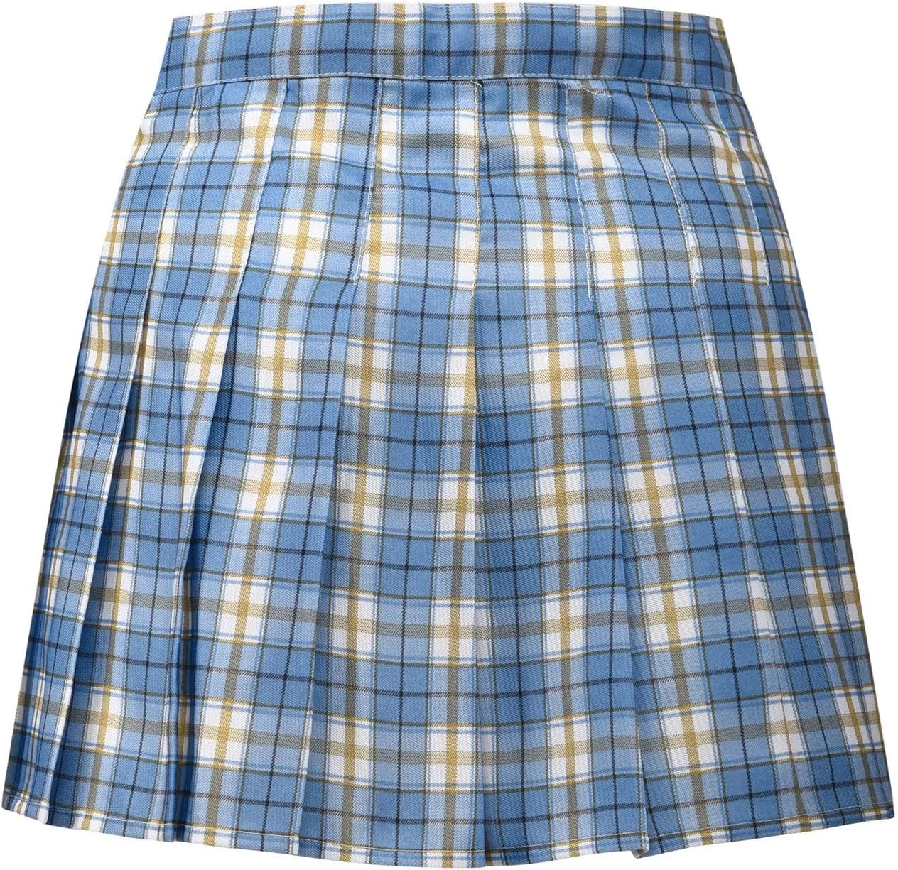 Skirts for Women Trendy Women's Casual Plaid High Waist Pleated A-Line Pleated Mini Skirts Pleated Pleated Mini