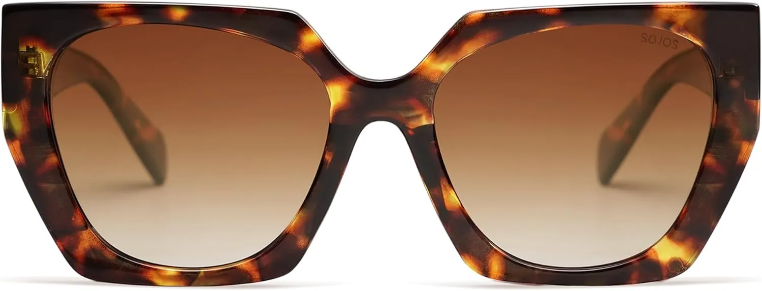 SOJOS Trendy Oversized Polarized Sunglasses Womens Big Square Cateye Sunnies, Lentes de sol para mujer SJ2205