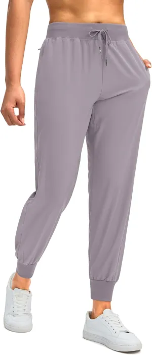 Soothfeel Women's Joggers with Zipper Pockets Lightweight Running Gym Travel Casual Workout Athletic Joggers Pants for Women