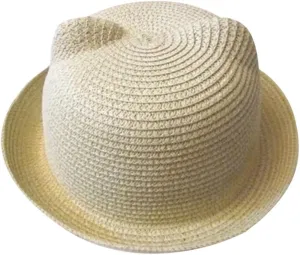 Summer Childrens Straw Visor Hat Wide Brim Floppy Beach Sun Hats UV Protection PUF 50  Travel Cap Fashion Bucket Caps Baby