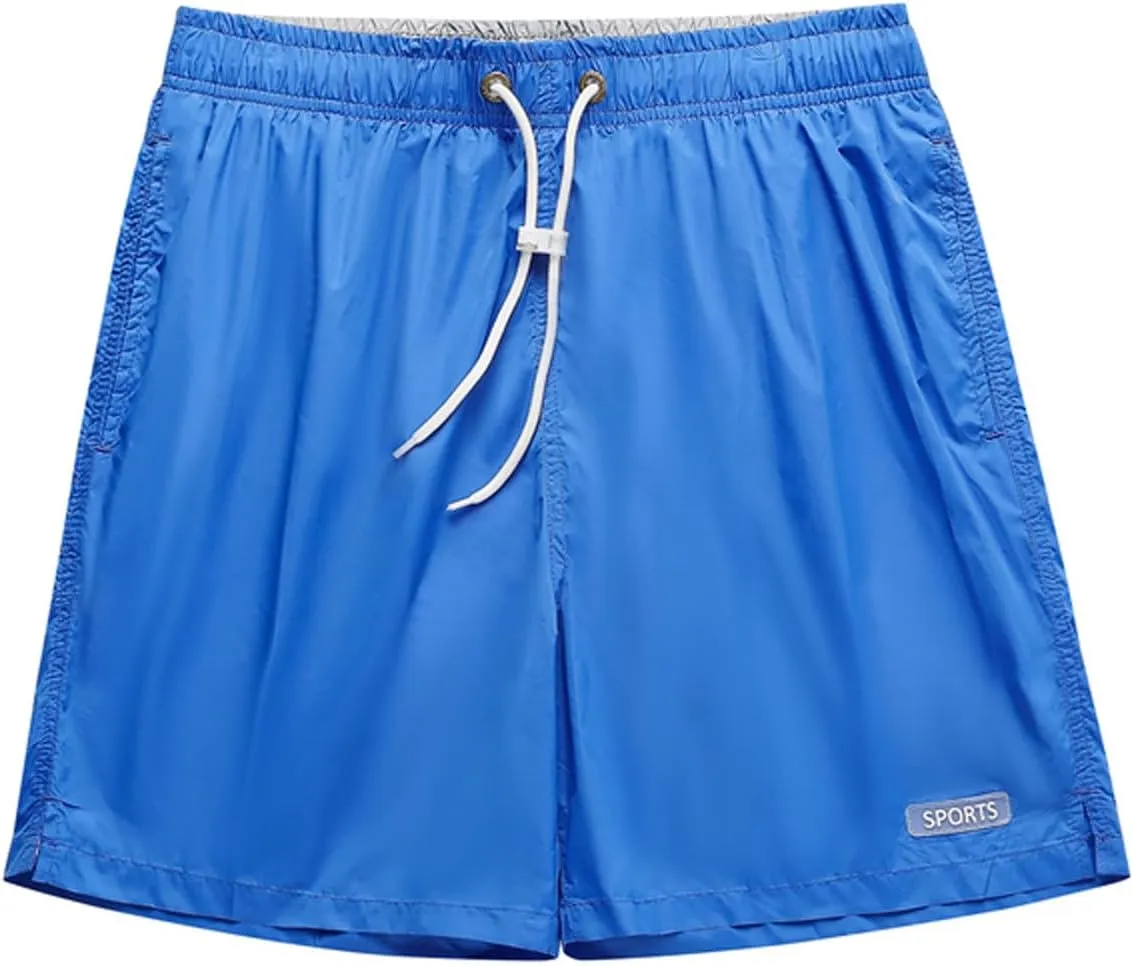 Summer Quick Dry Athletic Shorts for Men Casual Elastic Waisted Drawstring Shorts Loose Fit Running Workout Shorts