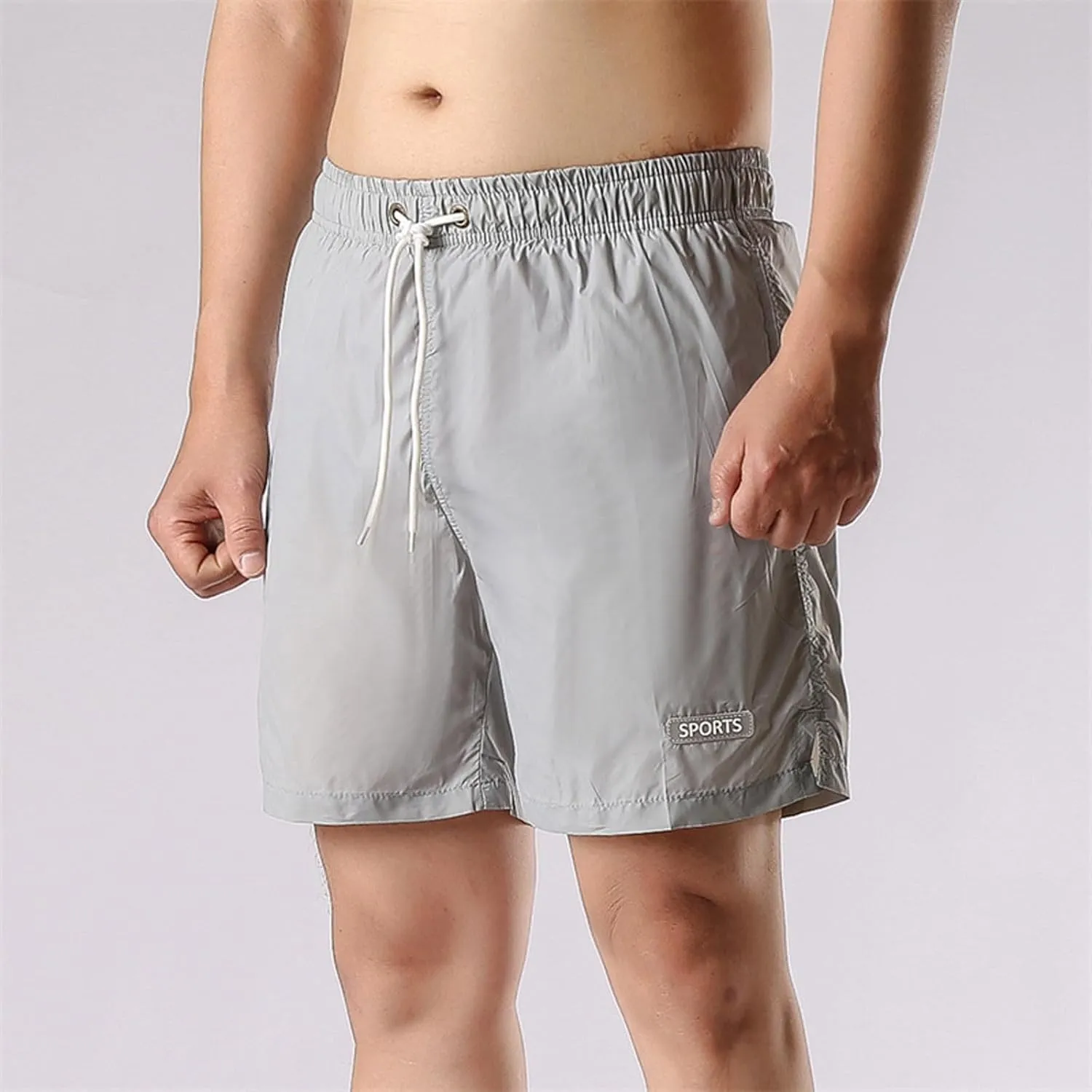Summer Quick Dry Athletic Shorts for Men Casual Elastic Waisted Drawstring Shorts Loose Fit Running Workout Shorts