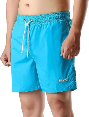 Summer Quick Dry Athletic Shorts for Men Casual Elastic Waisted Drawstring Shorts Loose Fit Running Workout Shorts
