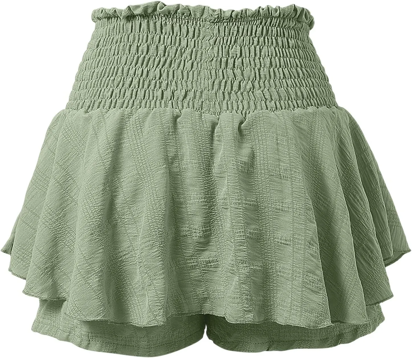 Summer Skirts for Women High Waist Drawstring Tummy Control Ruffles Cute Y2K Casual Boha Mini Skirts 2025 Streetwear