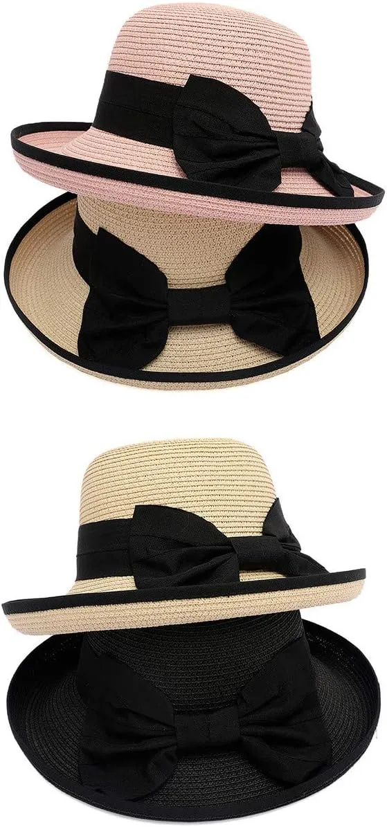 Sun Hats for Women, Straw Beach Hats UPF 50  UV Protection, Packable Womens Summer Hat for Travel