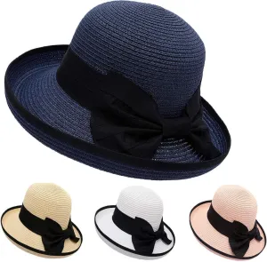 Sun Hats for Women, Straw Beach Hats UPF 50  UV Protection, Packable Womens Summer Hat for Travel
