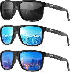 Sunglasses-for-Men Polarized Mens Sunglasses: Retro Sun glasses with UV Protection for Driving Fishing Golf