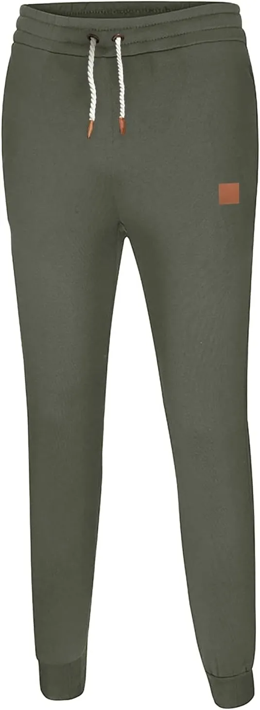 Sweatpants for Men with Pockets Pockets Men's Cargo Sweatpants Open Bottom Straight Leg Casual Fit Baggy Jogger Pants