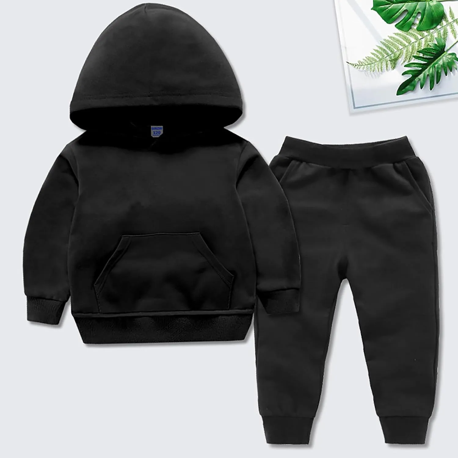 Toddler Baby Boy Fall Clothes Long Sleeve Hoodie Sweatshirt Top   Stretch Jogger Pants Outfit Infant Clothing Set