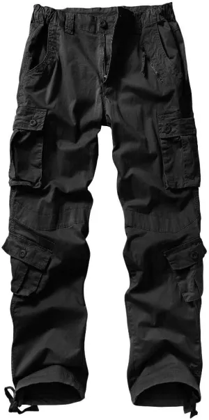 TRGPSG Women's Casual Combat Cargo Pants, Cotton Outdoor Camouflage Military Multi Pockets Work Pants
