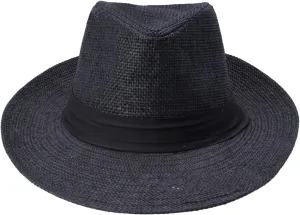 Unisex Sun Hat Fashion Solid Color British Wide Brim Straw Beach Hat for Travel Commuting