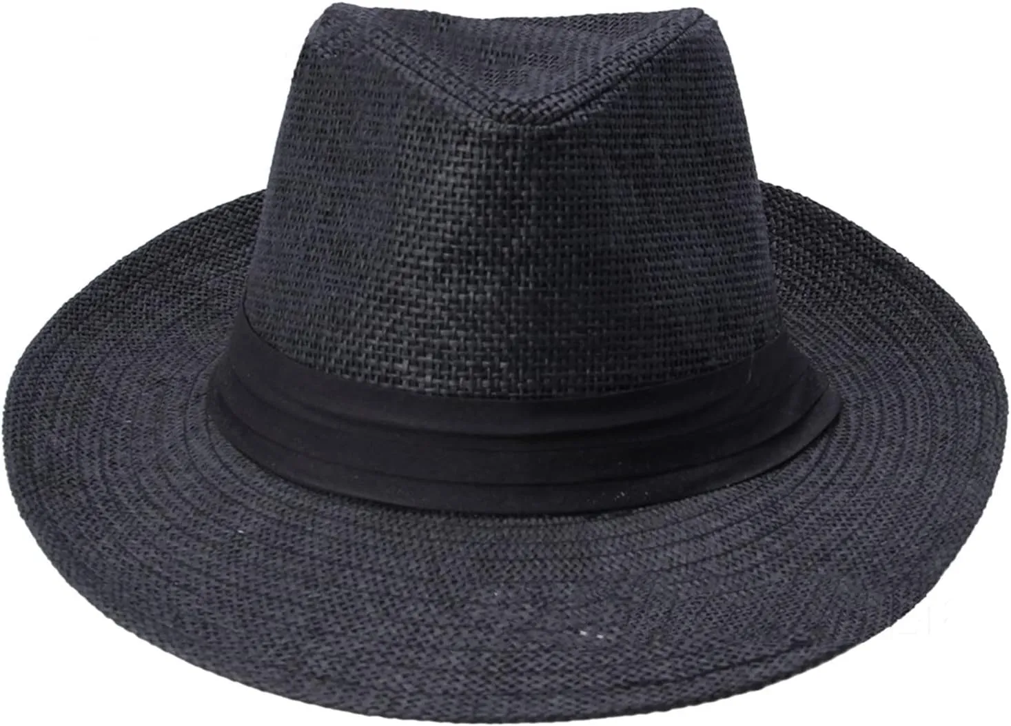 Unisex Sun Hat Fashion Solid Color British Wide Brim Straw Beach Hat for Travel Commuting