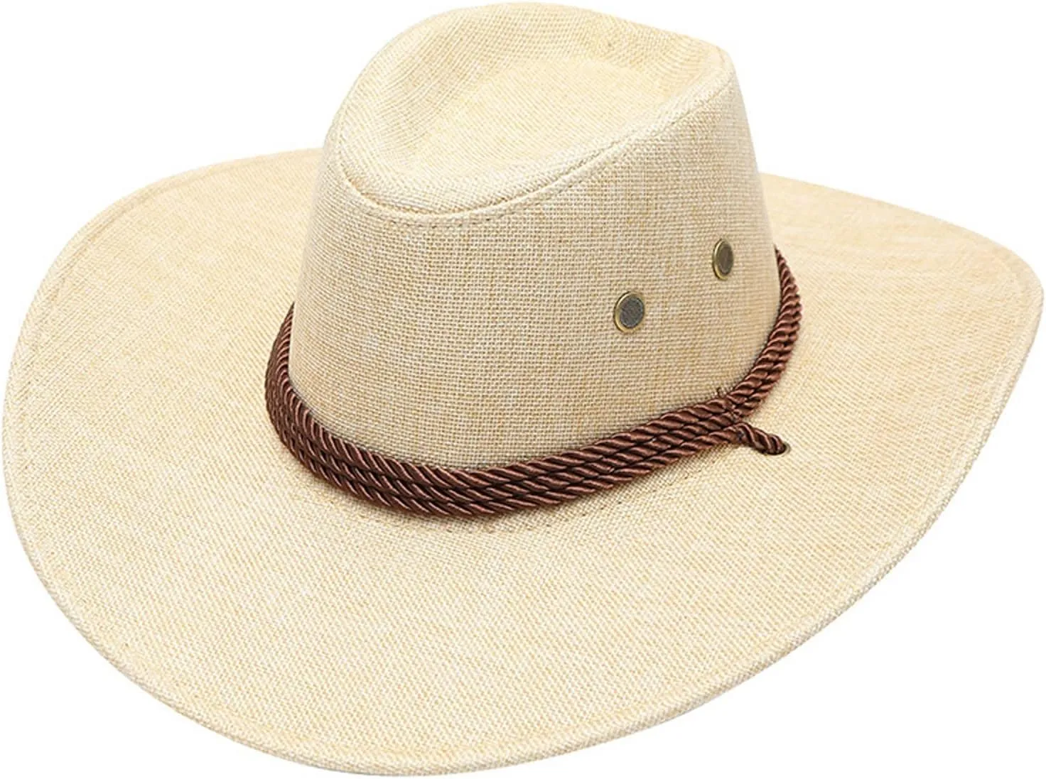 Western Cowboy Hat for Men Women Classic Fedora Hats with Buckle Belt Summer Outback Shapeable Wide Brim