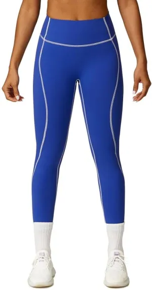 Women High Waisted Seamline Stretch Fit Leggings Tummy Control Athletic Tights Yoga Pants
