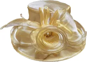 Women Wedding Church Dress Cloche Hat Fascinator Floral Tea Party Bucket Hat Independence Day s Birthday